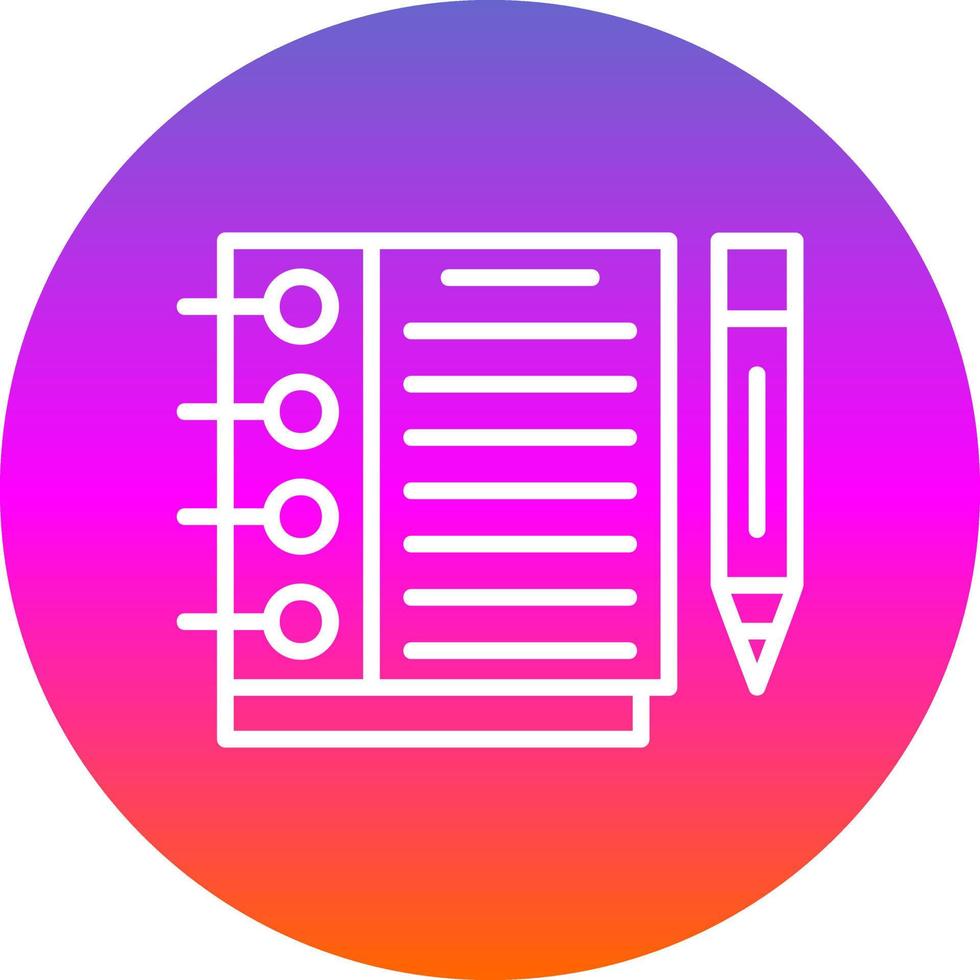 Sketchbook Vector Icon Design