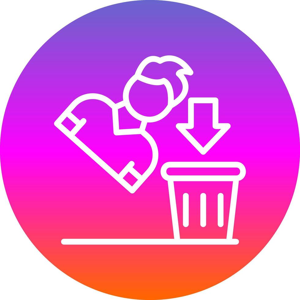 Thrown Away Vector Icon Design