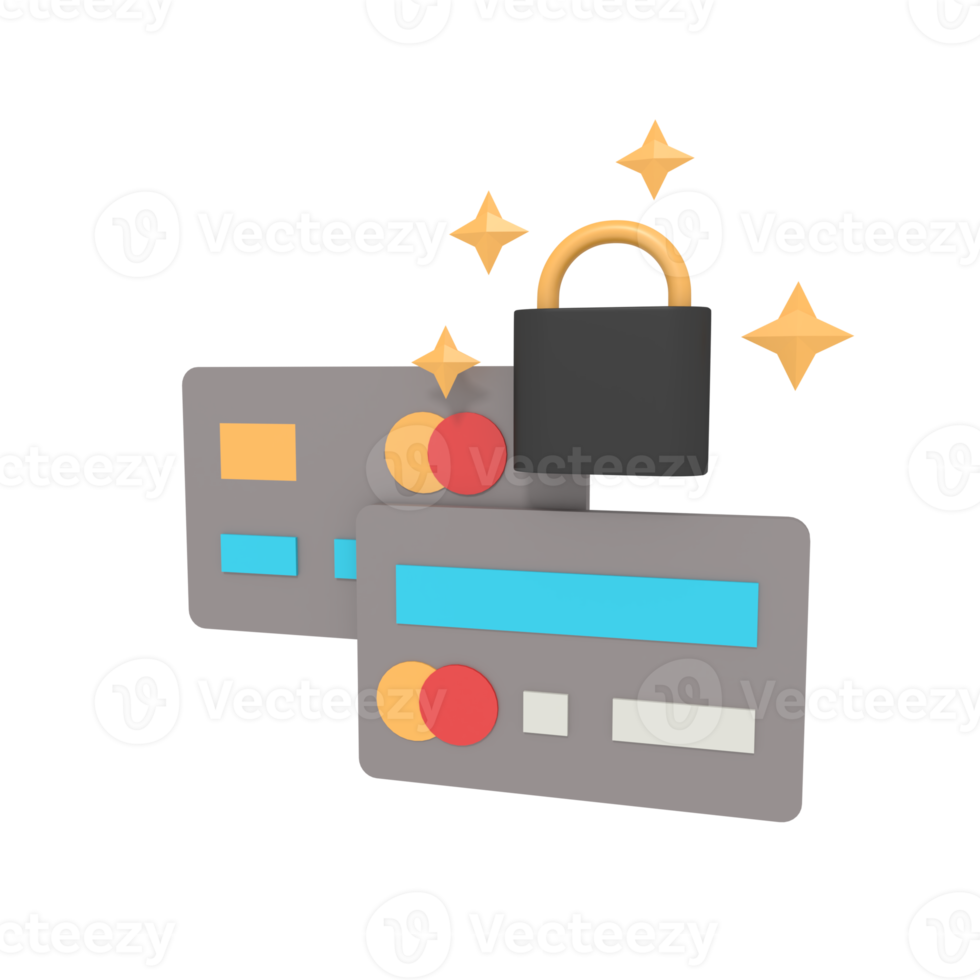 3d illustration of payment ATM security png