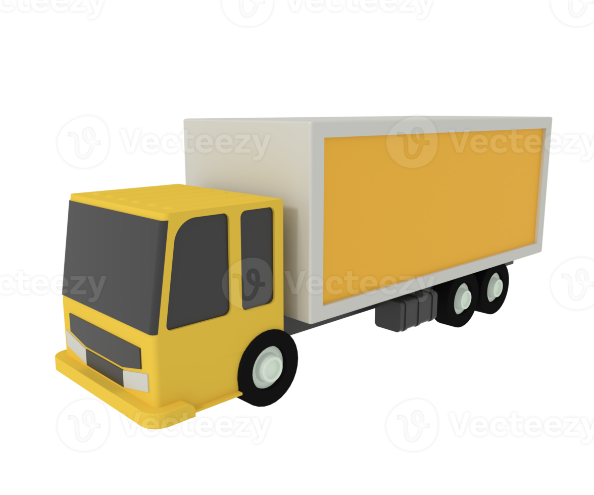 3d illustration of Cargo Truck png