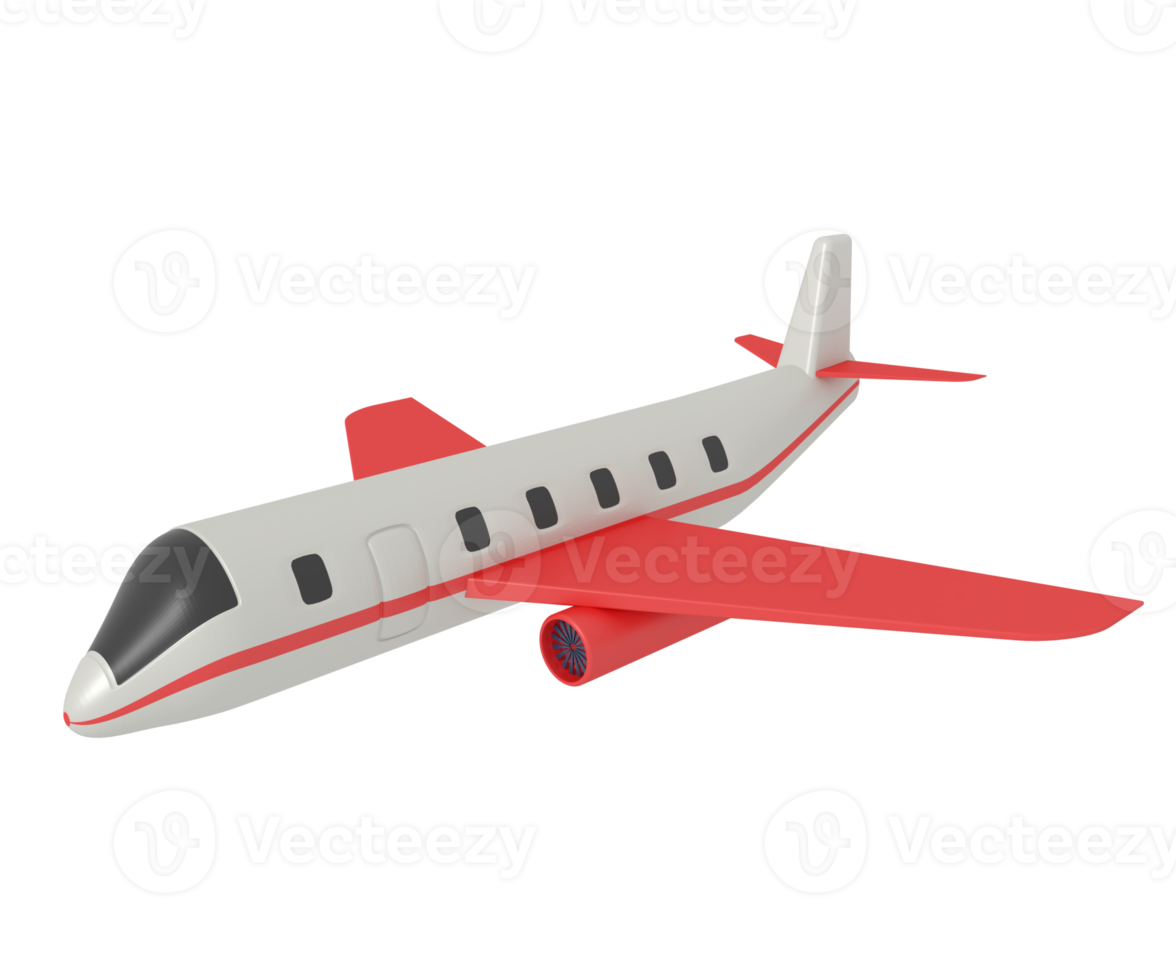 ilustração 3D de transporte de avião png