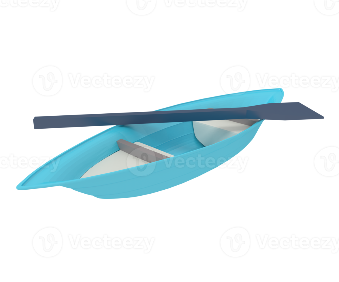 3d illustratie van houten boot png