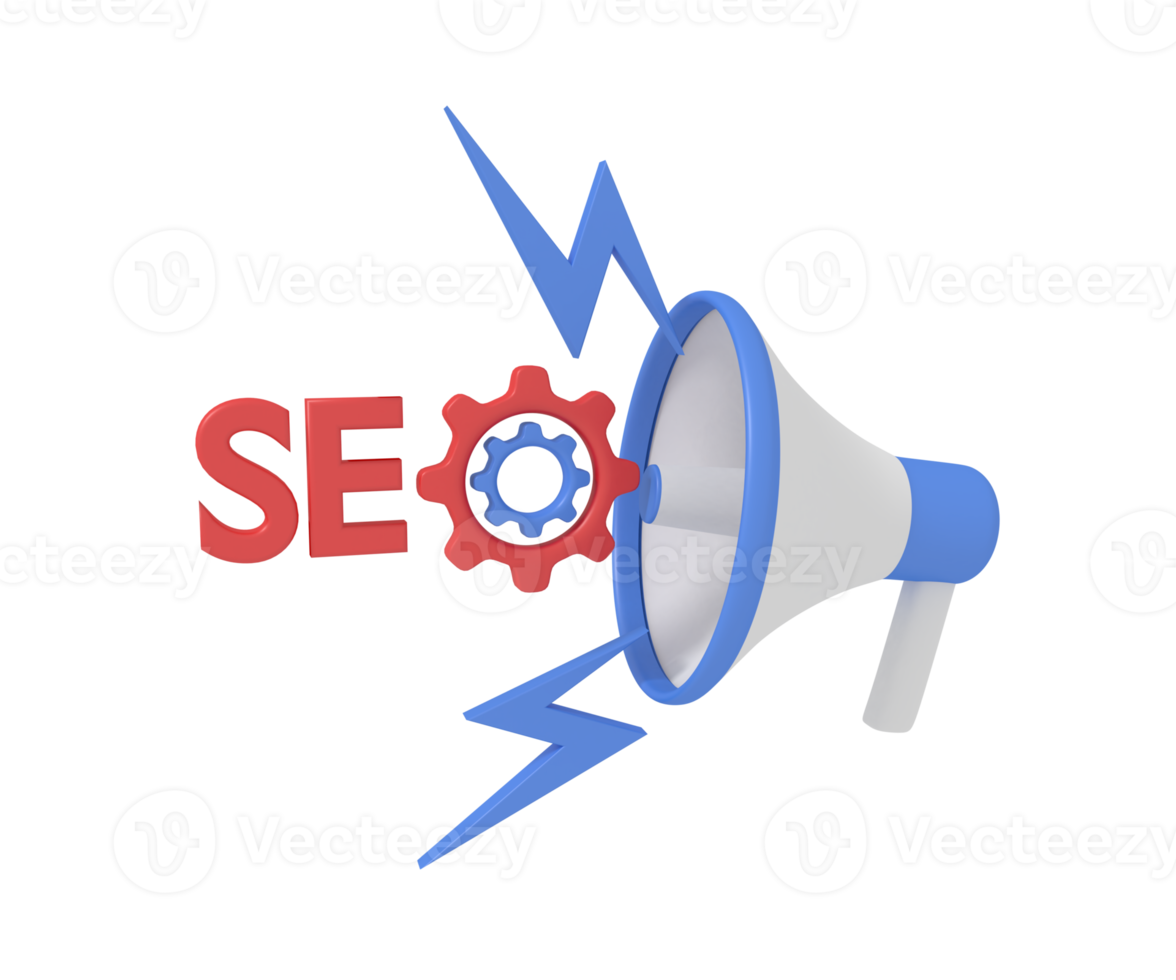 3d illustration of marketing SEO png