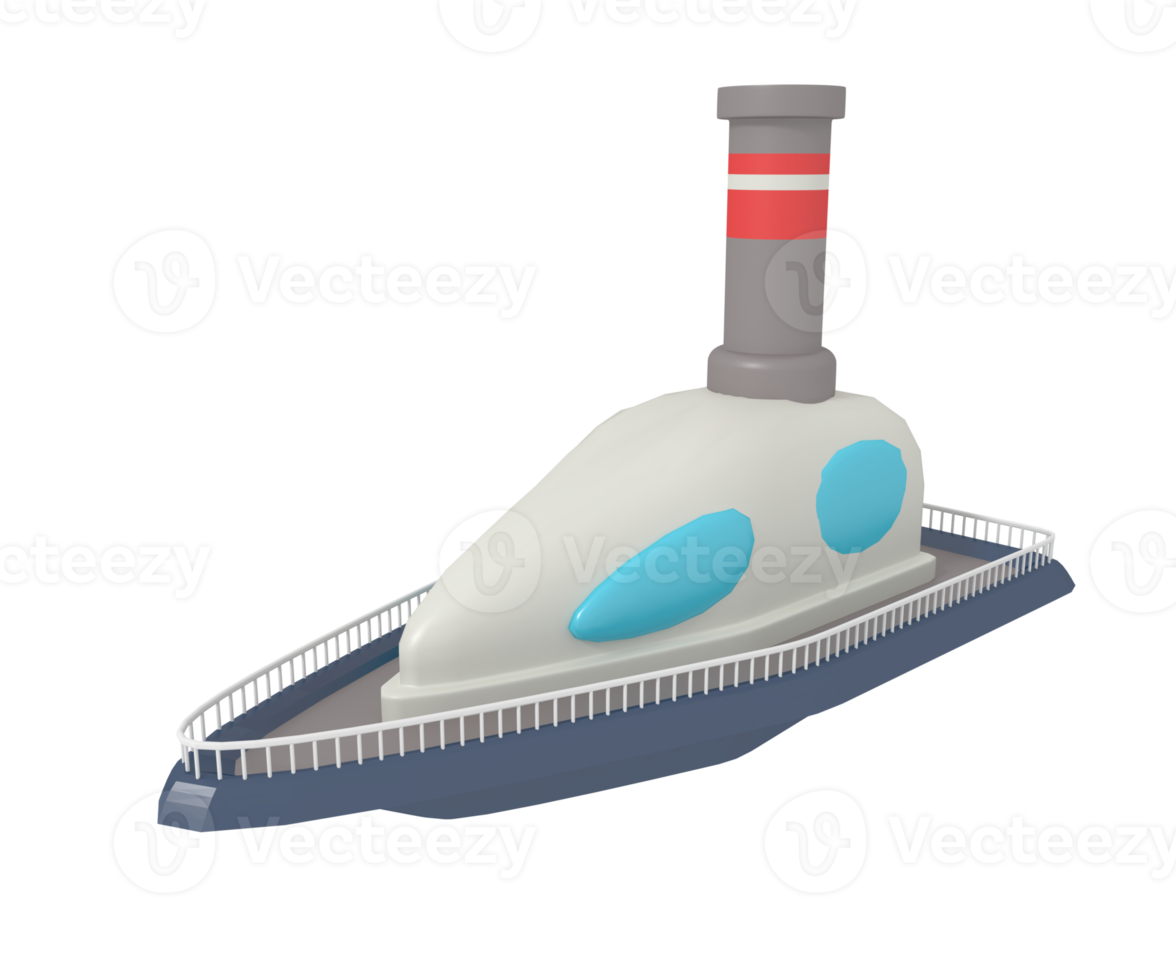 3d illustration of a sea ship png