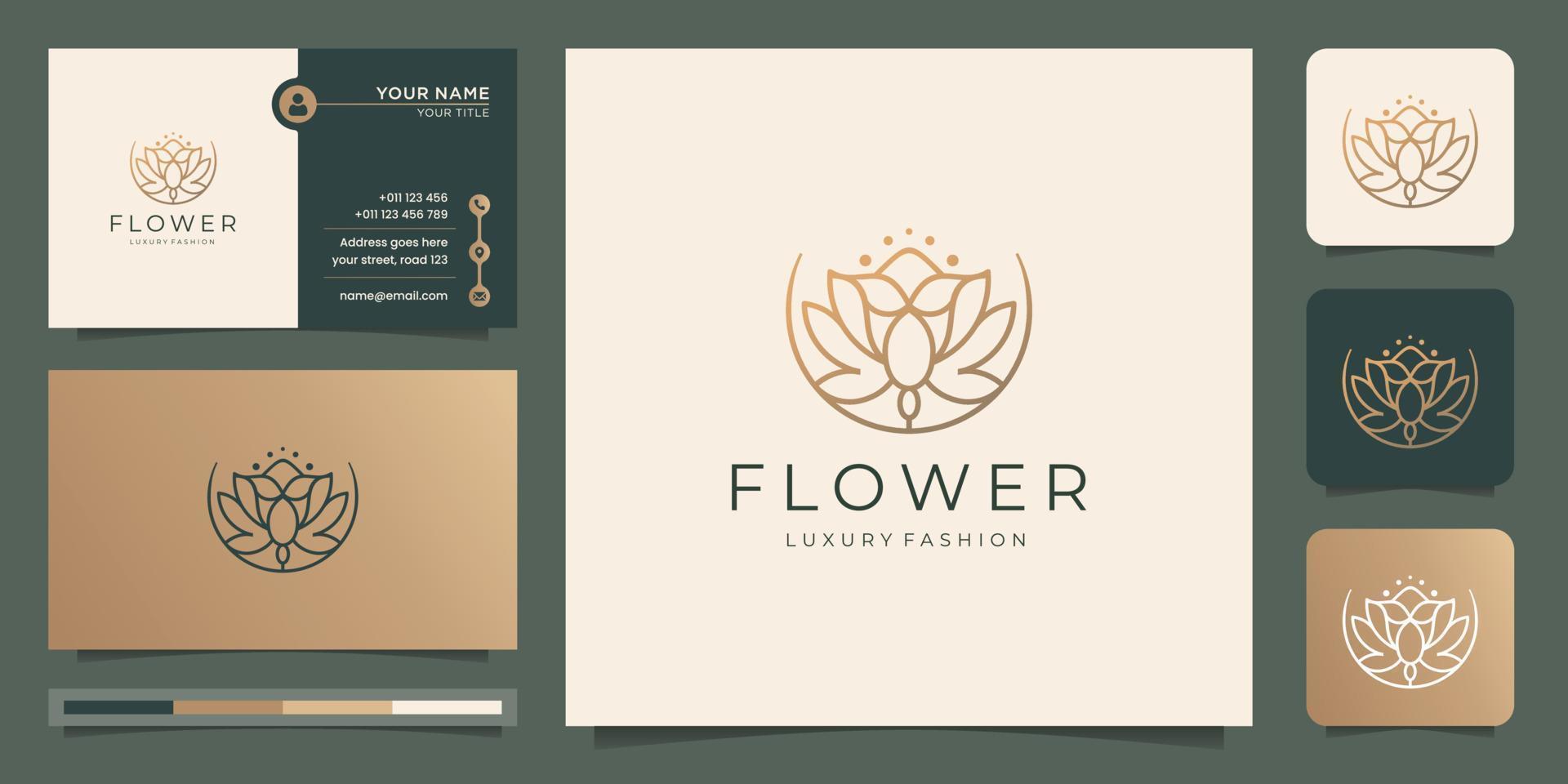 Feminine beauty flower. luxury design, concept, art shape logo abstract gold rose vector