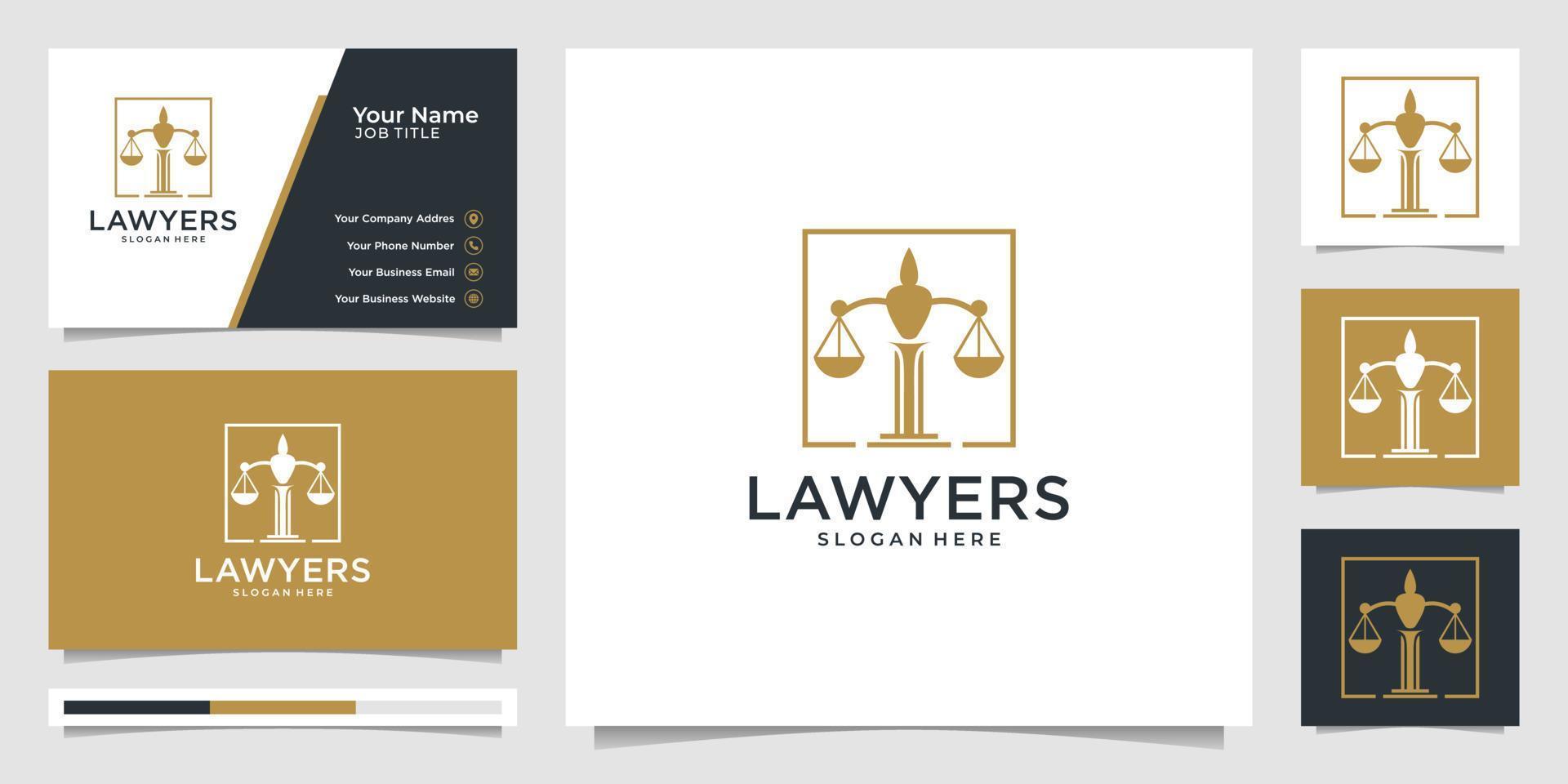 Symbol of the law of premium justice. law firm, law offices, attorney services, luxury logo design inspiration. Premium Vector