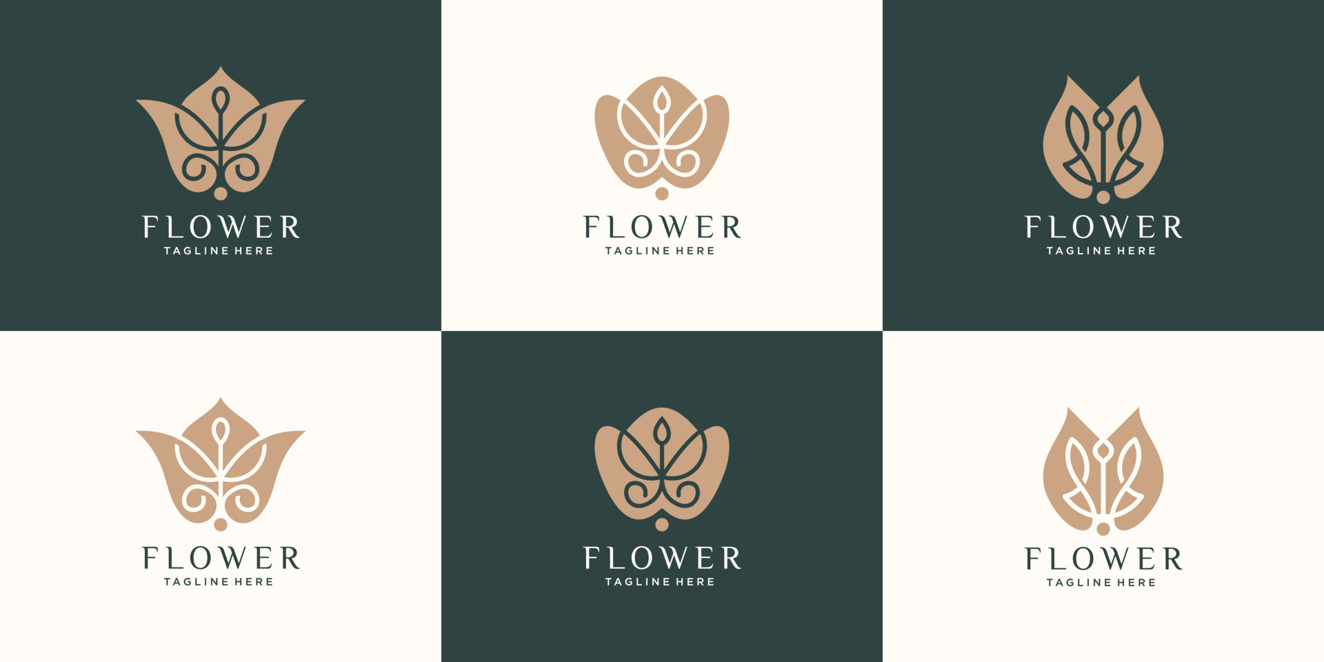 set of abstract flower rose logo template. logotype flower design ...