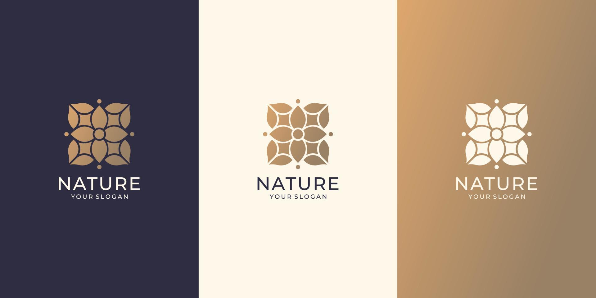 natural abstract flower rose design. flat minimal design inspiration set collection nature beauty. vector