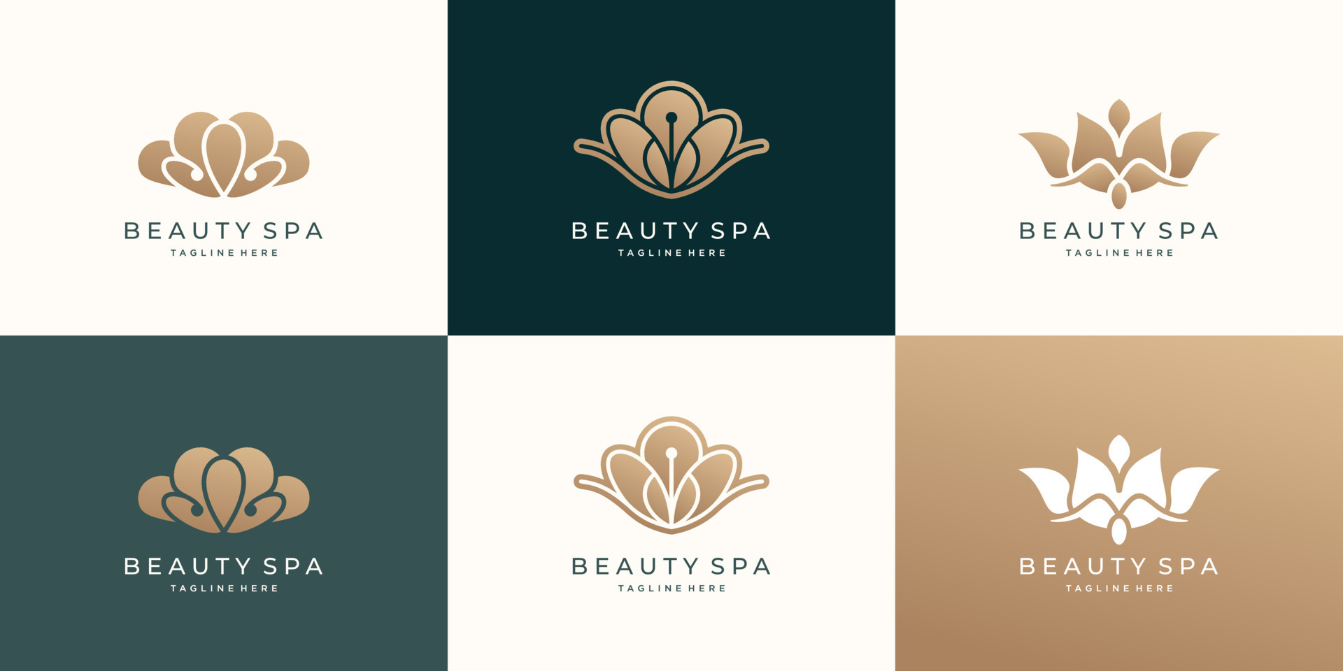 colección un diseño de logotipo de belleza y spa. logo para moda, mujer
