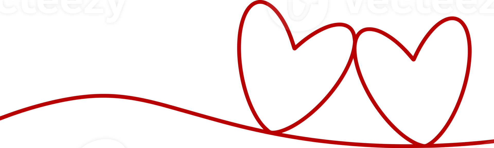 Heart Line Illustration for Valentine Day png