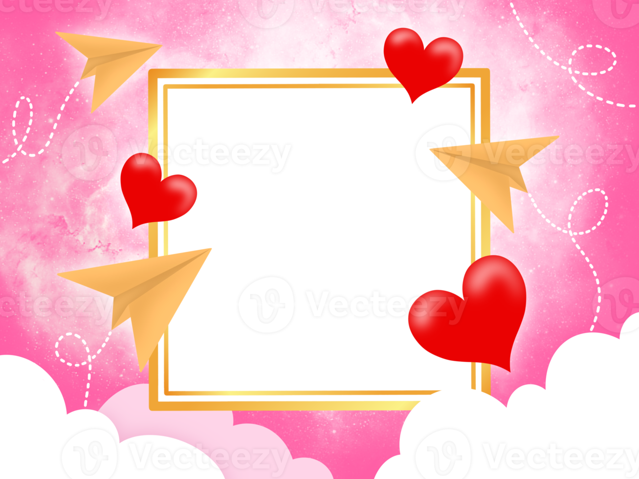 Valentine Frame Heart Background png