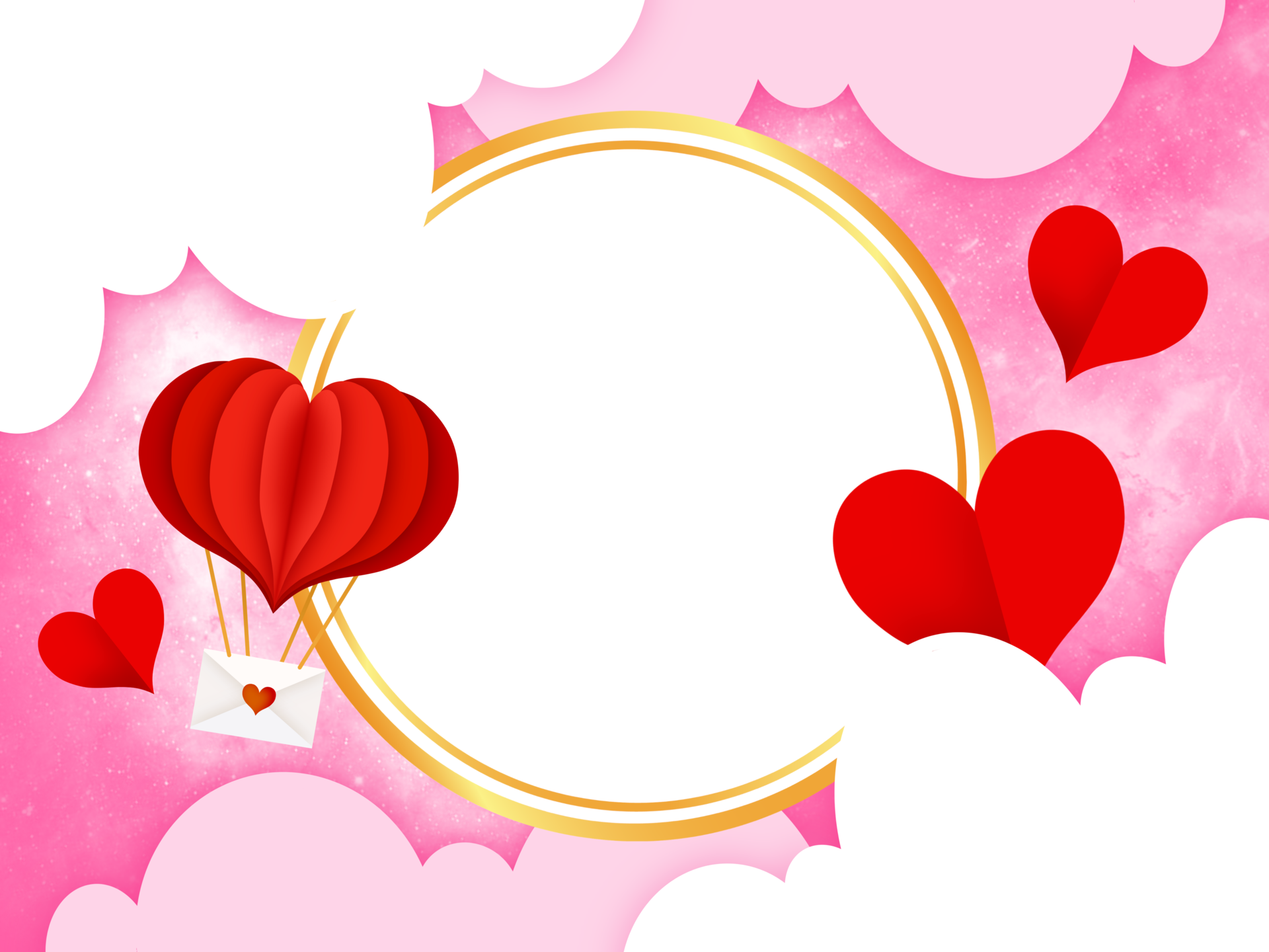 Valentine Frame Heart Background 16583193 PNG