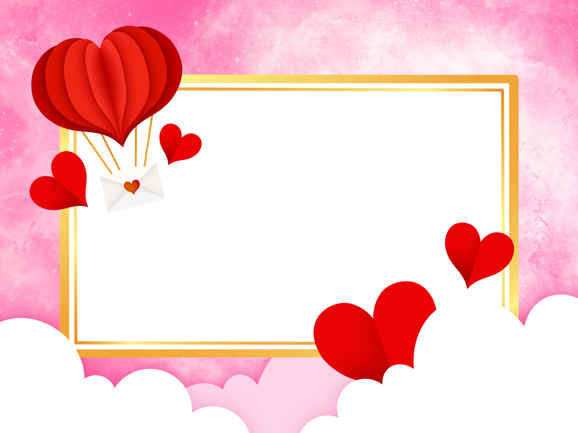 Valentine Love Frame Background 16583179 PNG