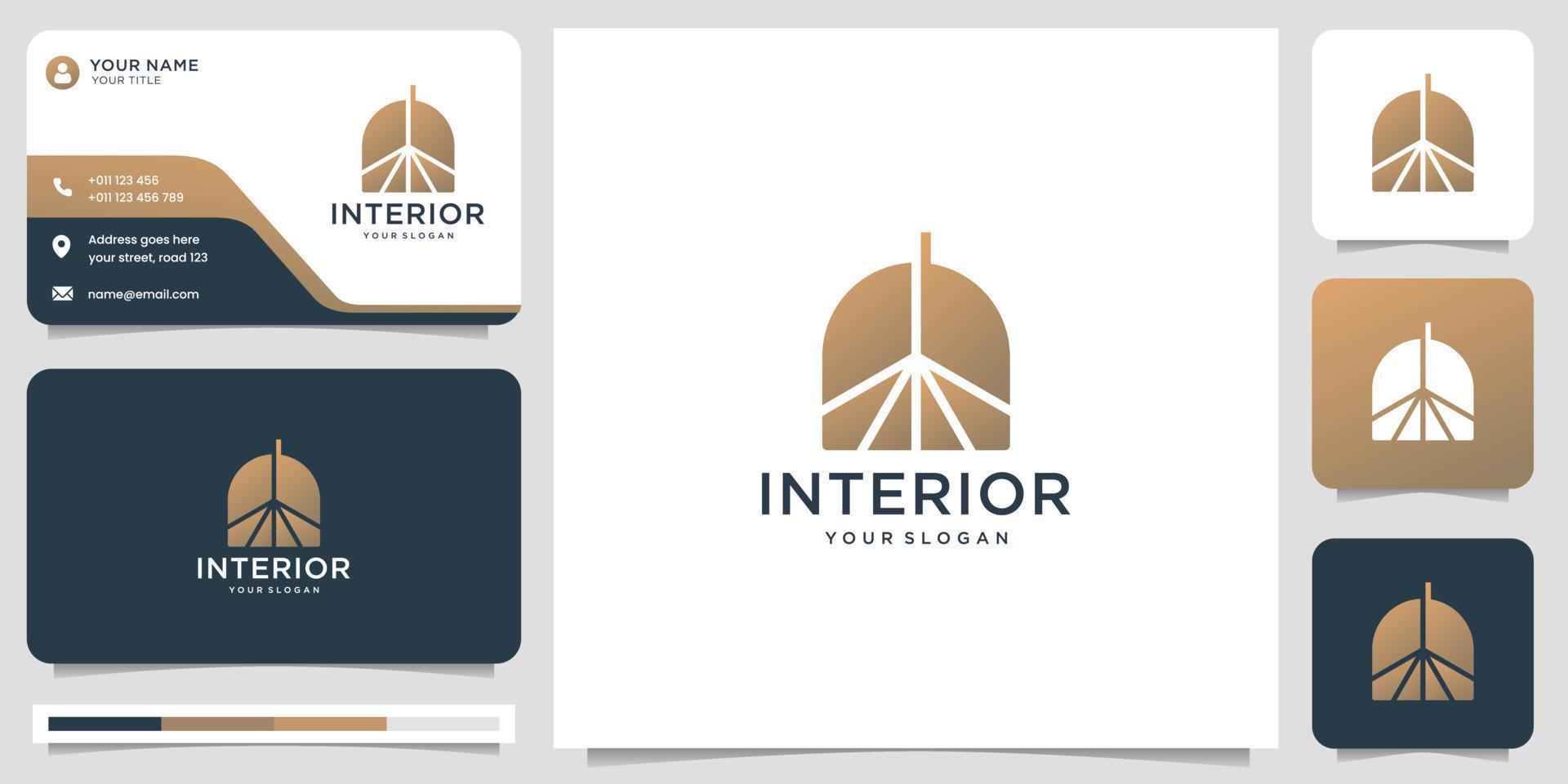 furniture logo chair inspiration. logo design furniture ,interior style, furnishing design template. vector