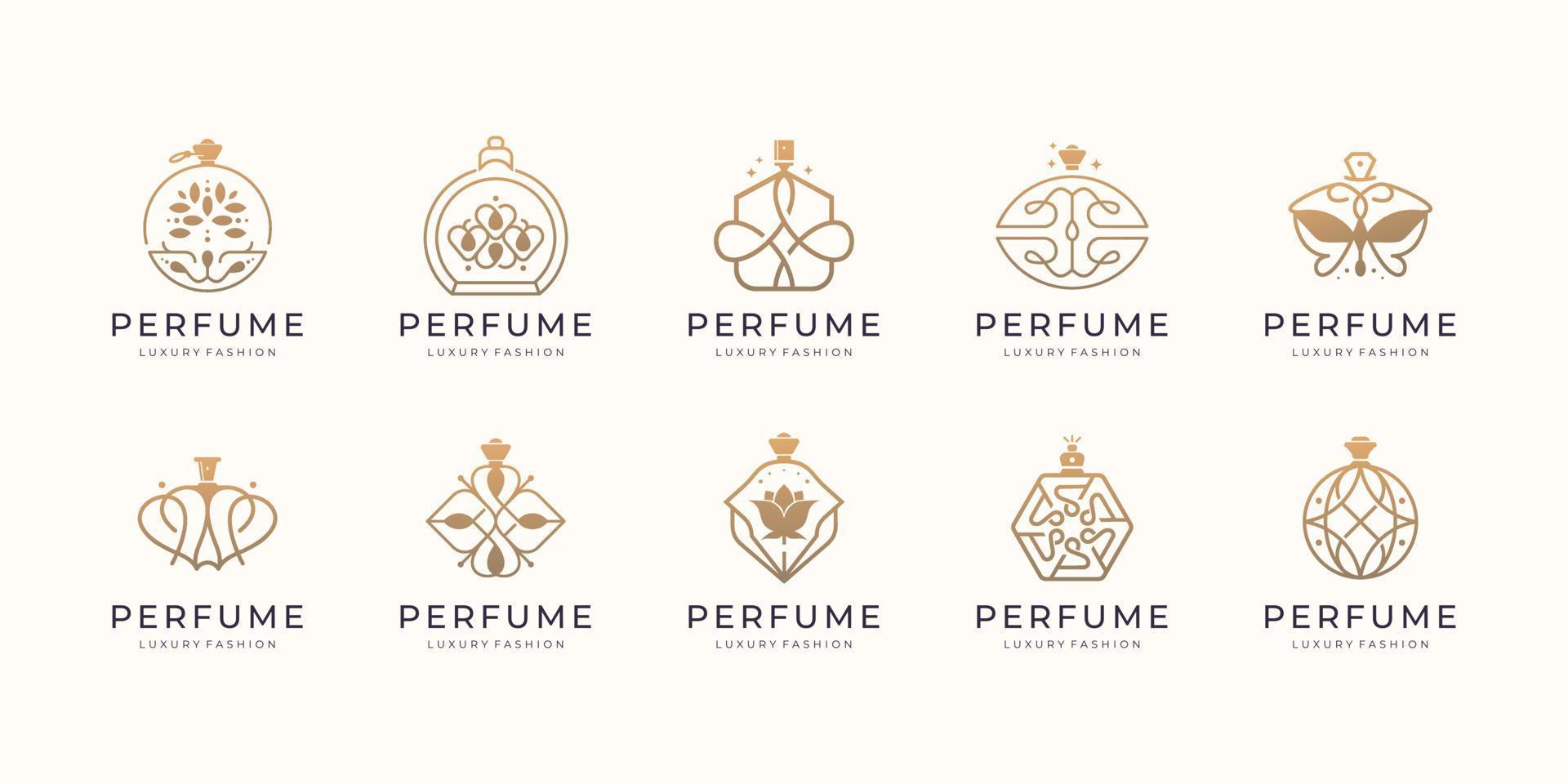 Premium Vector, Luxury perfume logo template concept