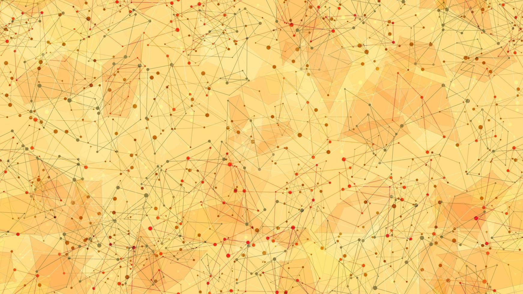 Wireframe polygonal seamless pattern on yellow background. Vector EPS10.