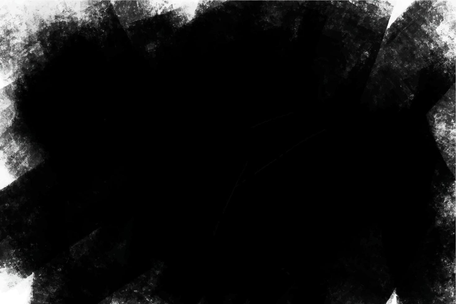 Beautiful black background with brush strokes of paint on canvas vector