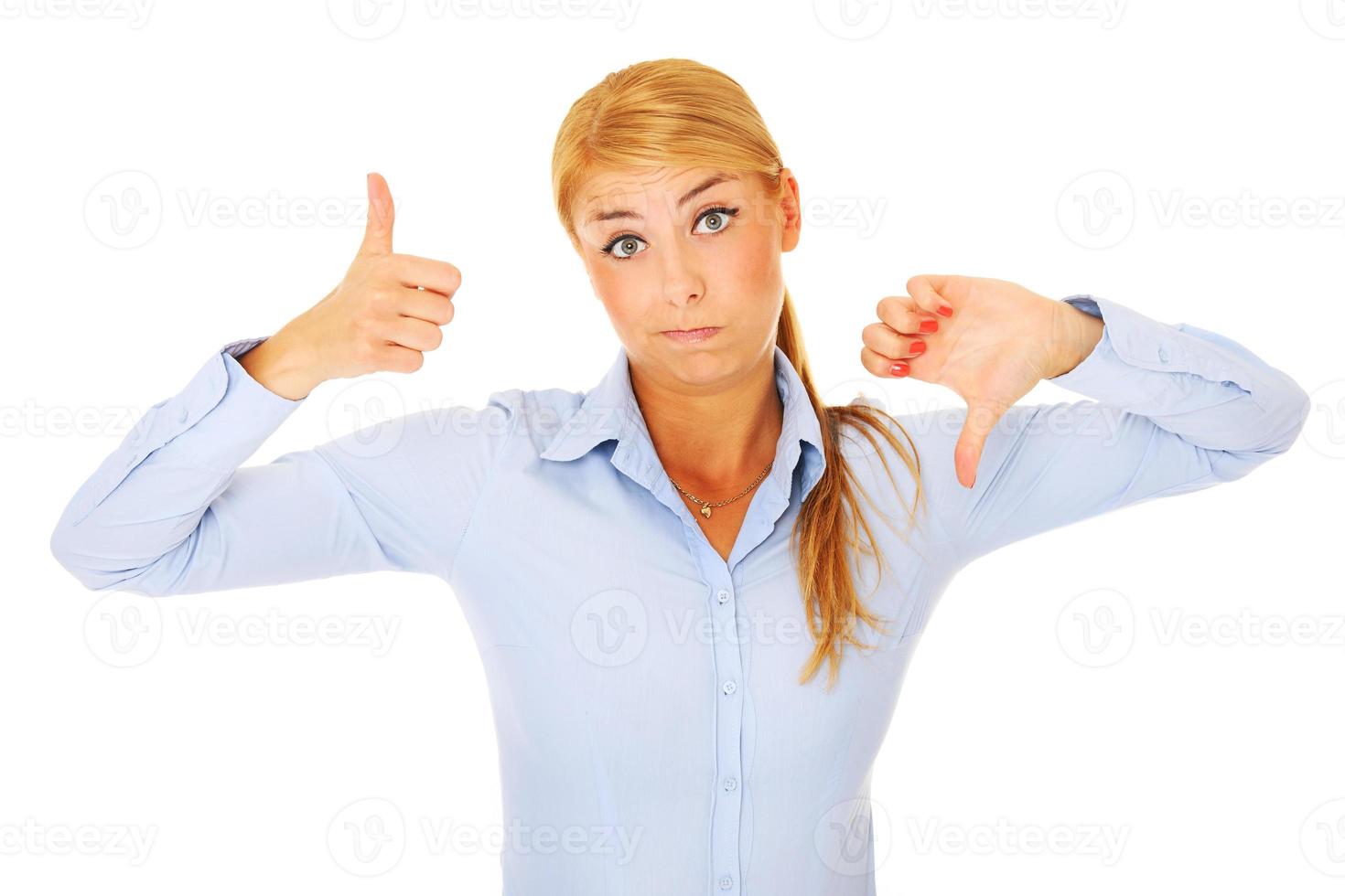 Undecided business woman photo