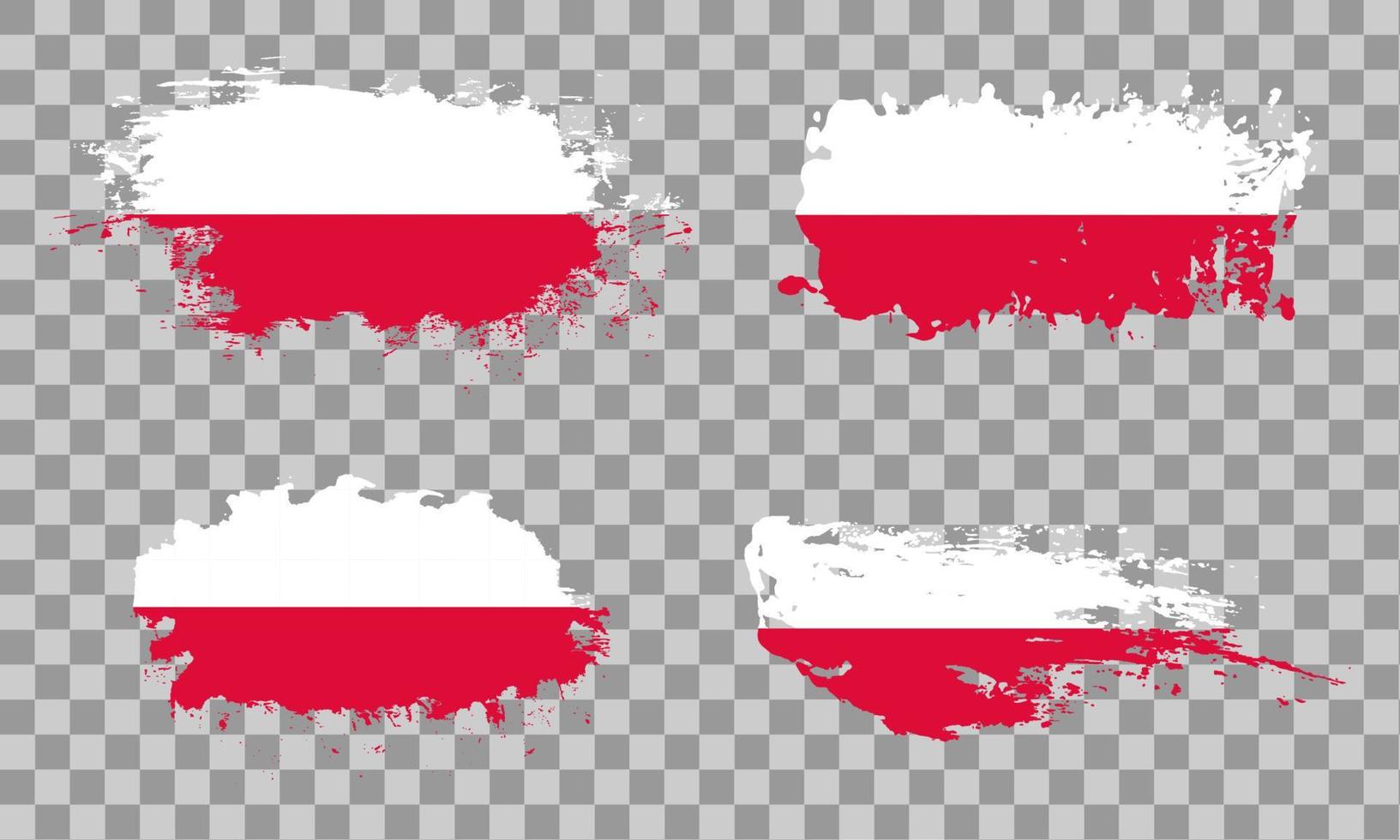 Set of Polish flags vector