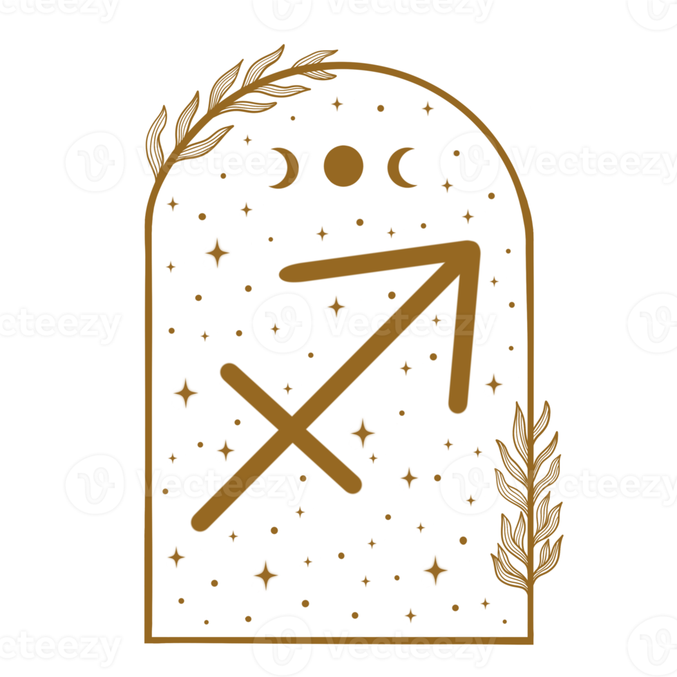 Zodiac Sign Illustration. Astrology. Aesthetic style. png