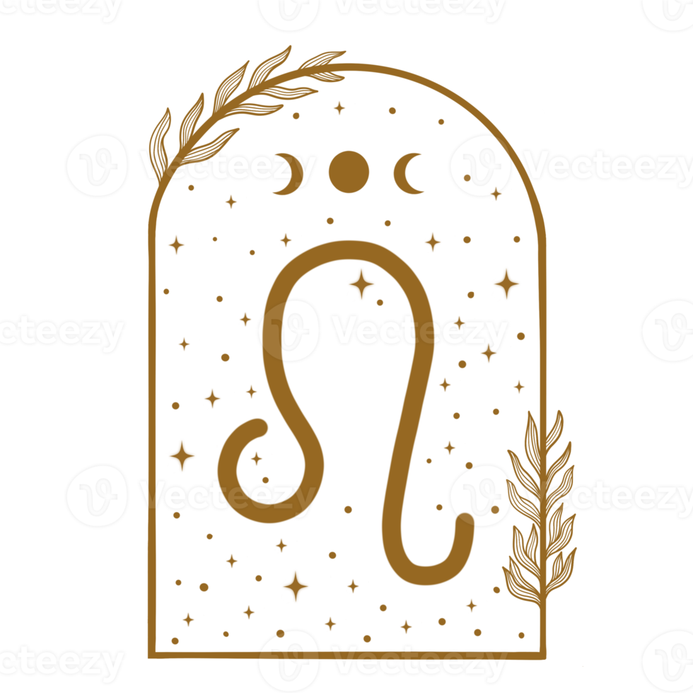 Zodiac Sign Illustration. Astrology. Aesthetic style. png