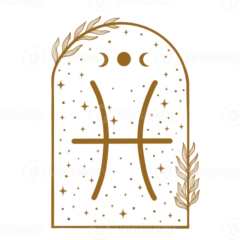 Zodiac Sign Illustration. Astrology. Aesthetic style. png