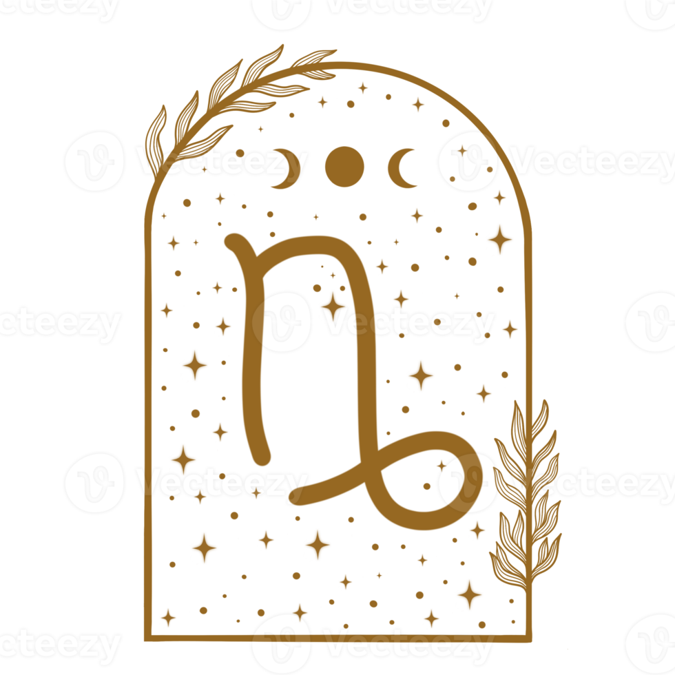 Zodiac Sign Illustration. Astrology. Aesthetic style. png