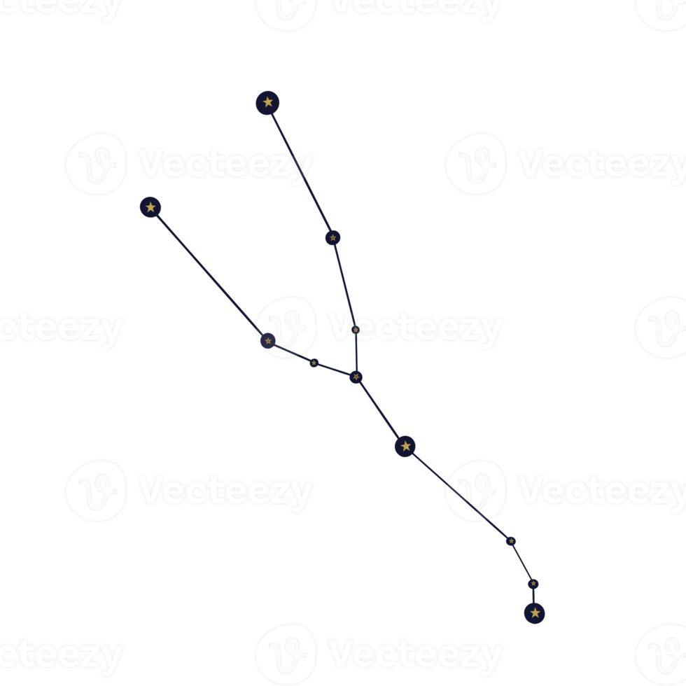 Tierkreis Konstellation. Sternzeichen. png