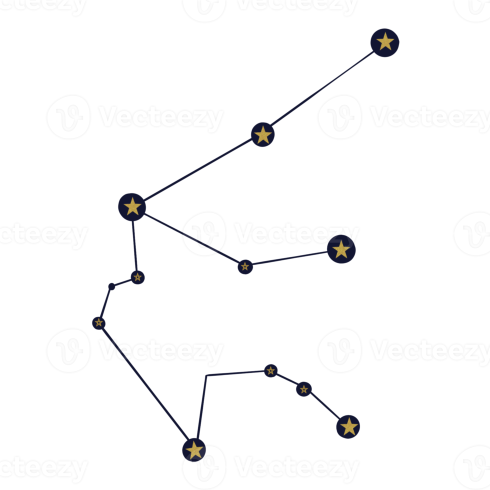 Tierkreis Konstellation. Sternzeichen. png