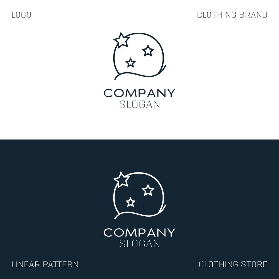 Logo template, premium clothing logo vector