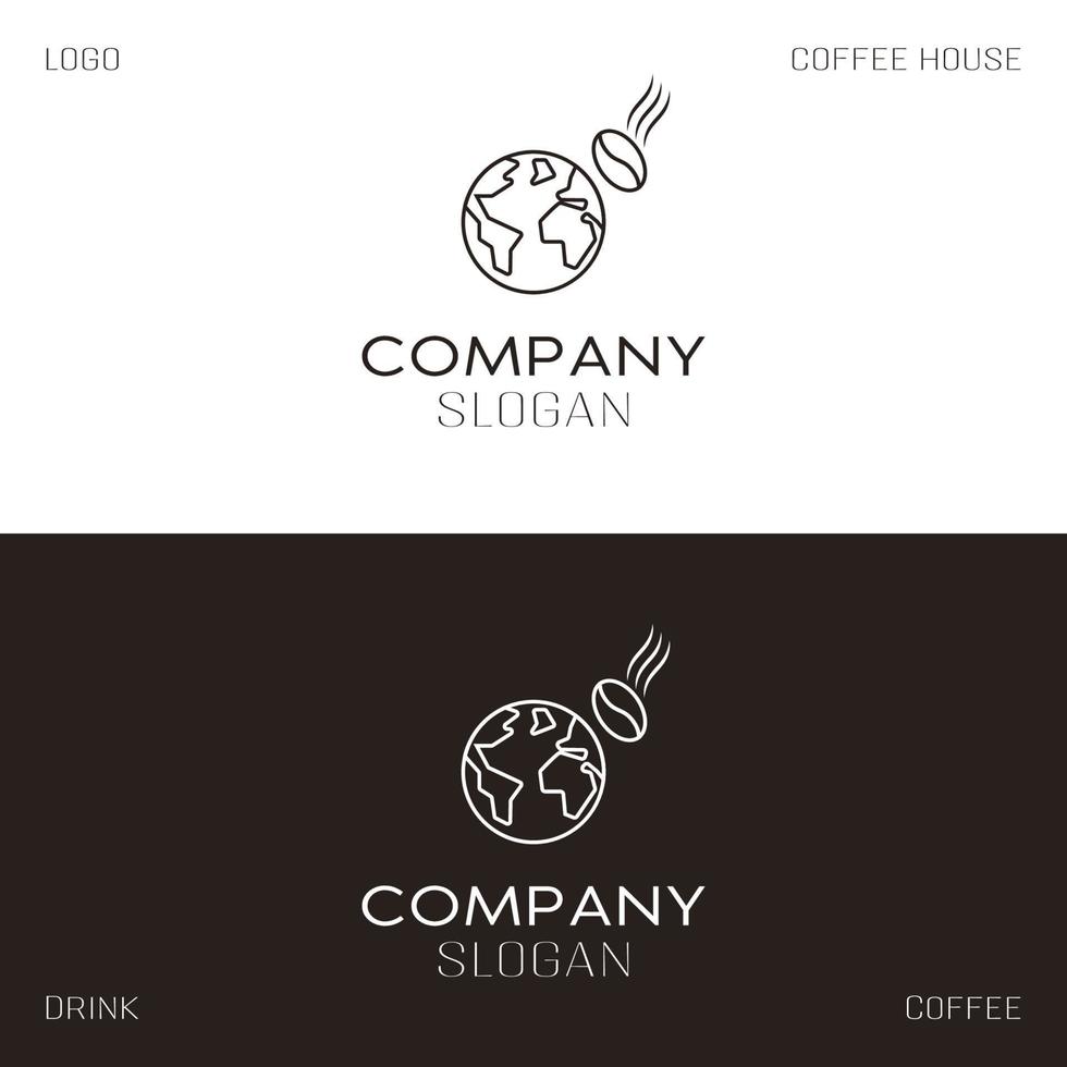 logotipo de café vectorial, café espacial vector