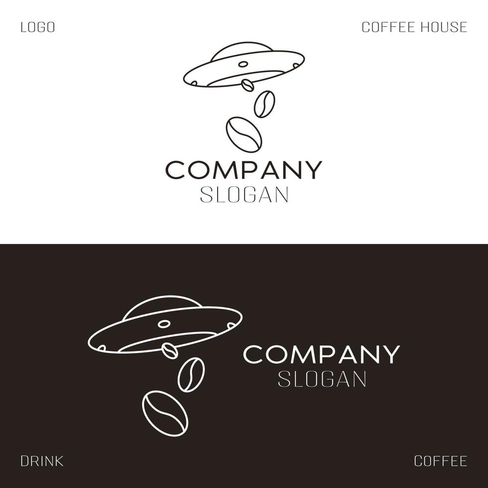 Vector coffee logo, space coffee