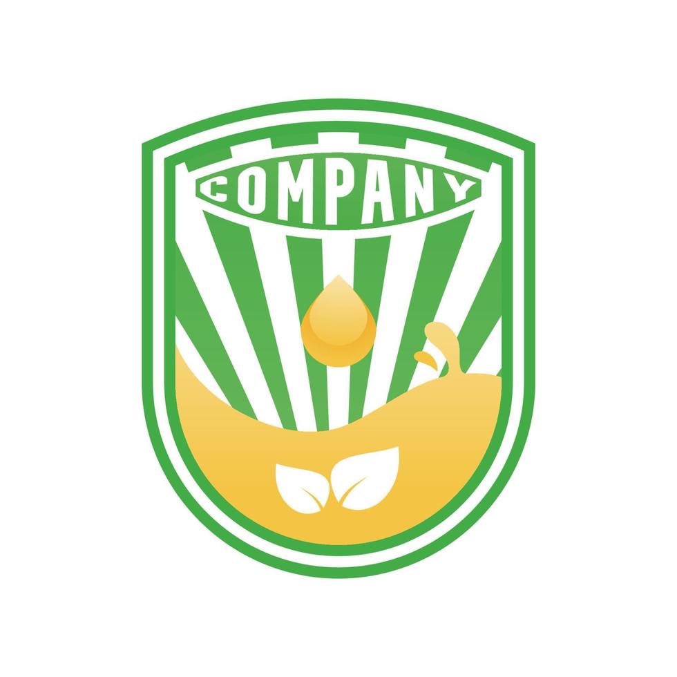 logotipo de aceite ecológico, logotipo vectorial vector