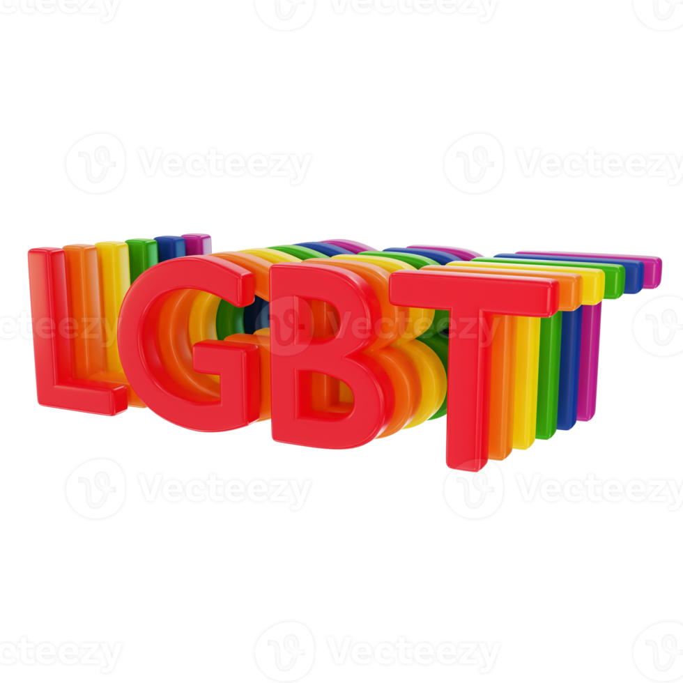 LGBT community symbol 3D illustration png