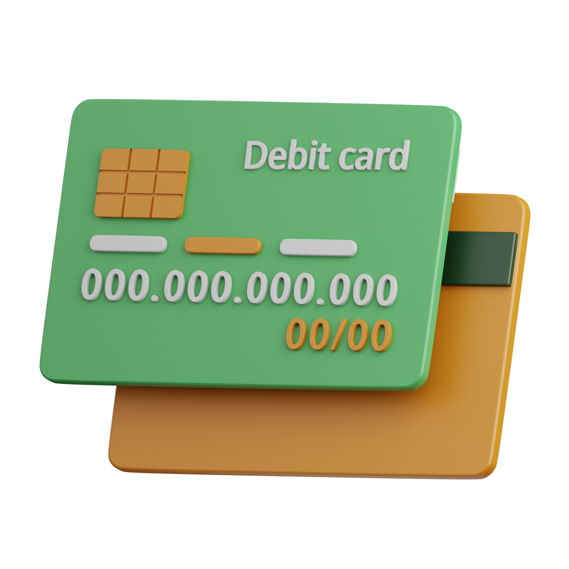 3d rendering credit card isolated useful for banking, money, currency