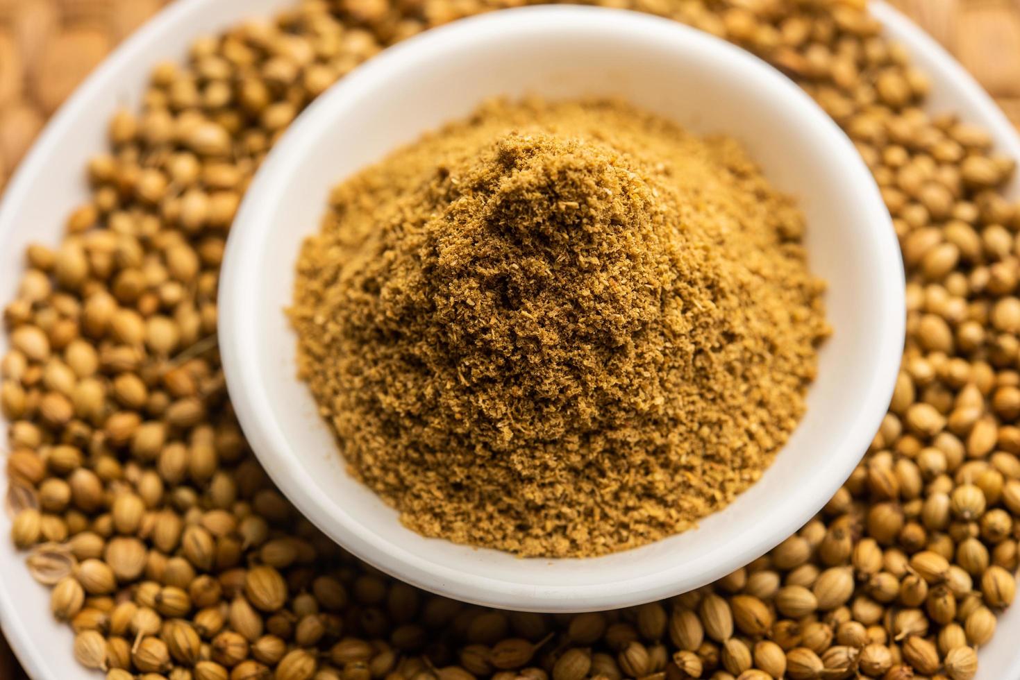 coriander powder or dhaniya powder photo
