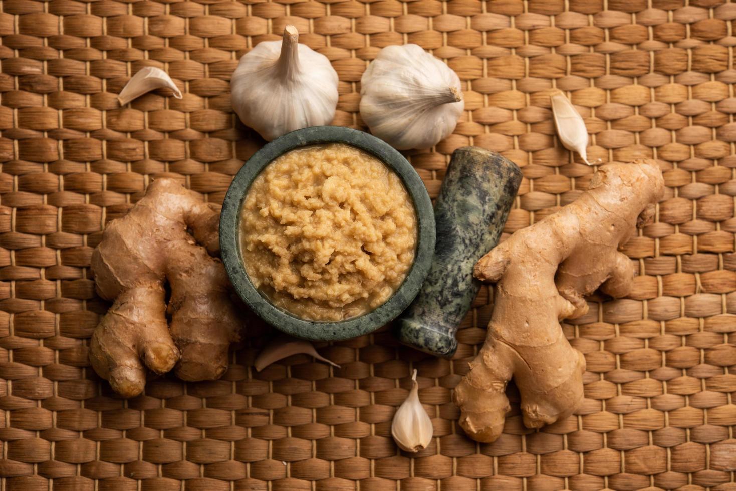 Ginger garlic paste photo