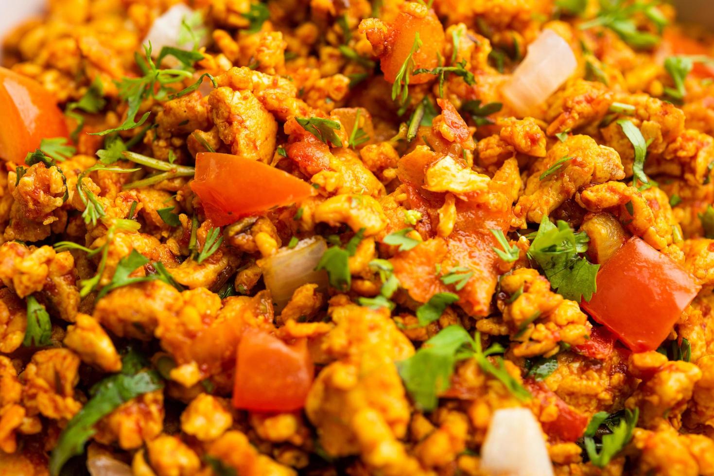 anda bhurji or masala scrambled egg photo