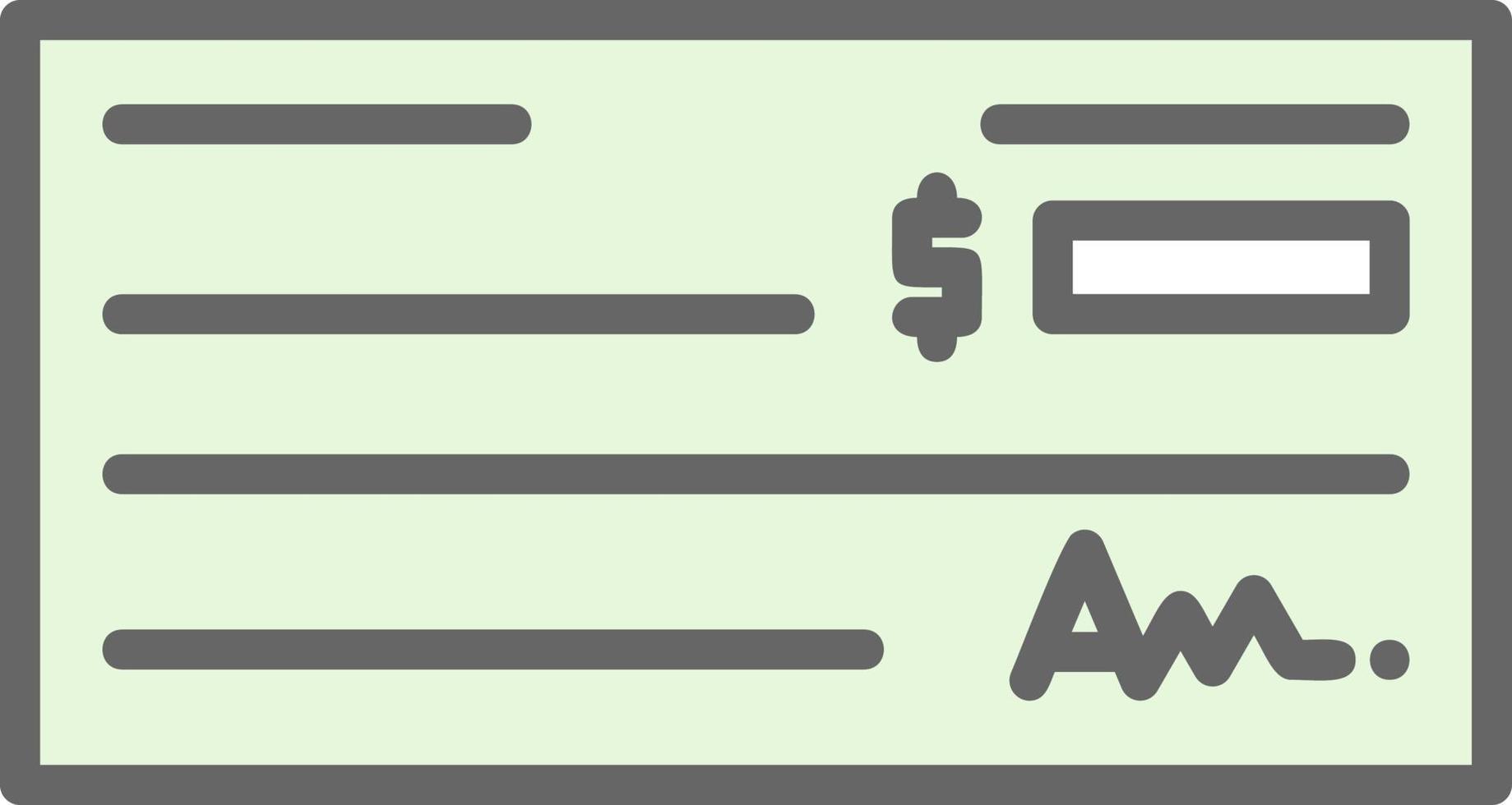 Bank Check Vector Icon Design