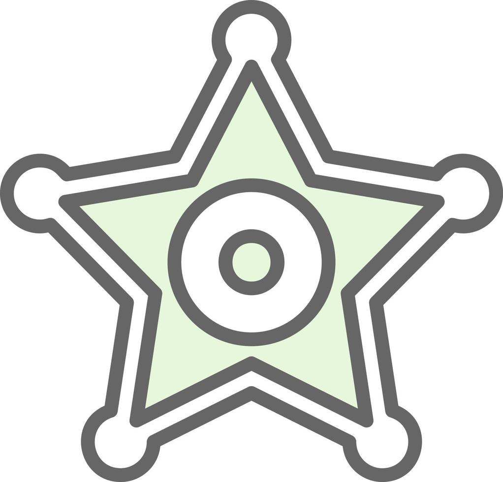 Sheriff Badge Vector Icon Design