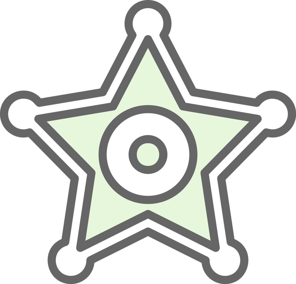 Sheriff Badge Vector Icon Design