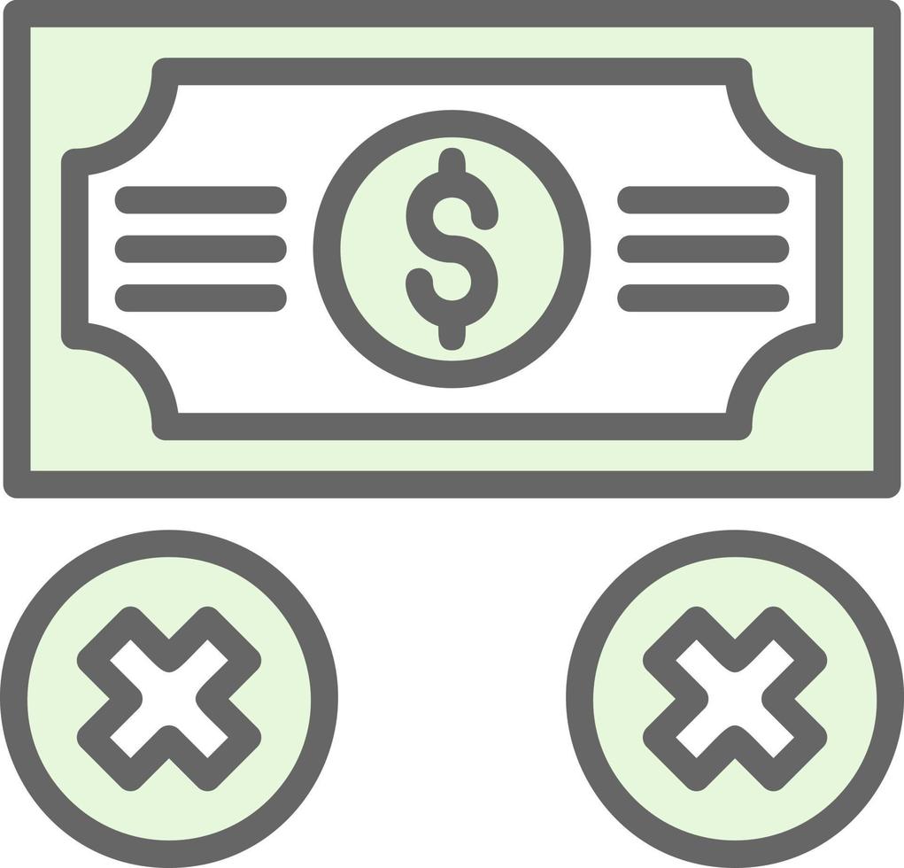 No Money Vector Icon Design