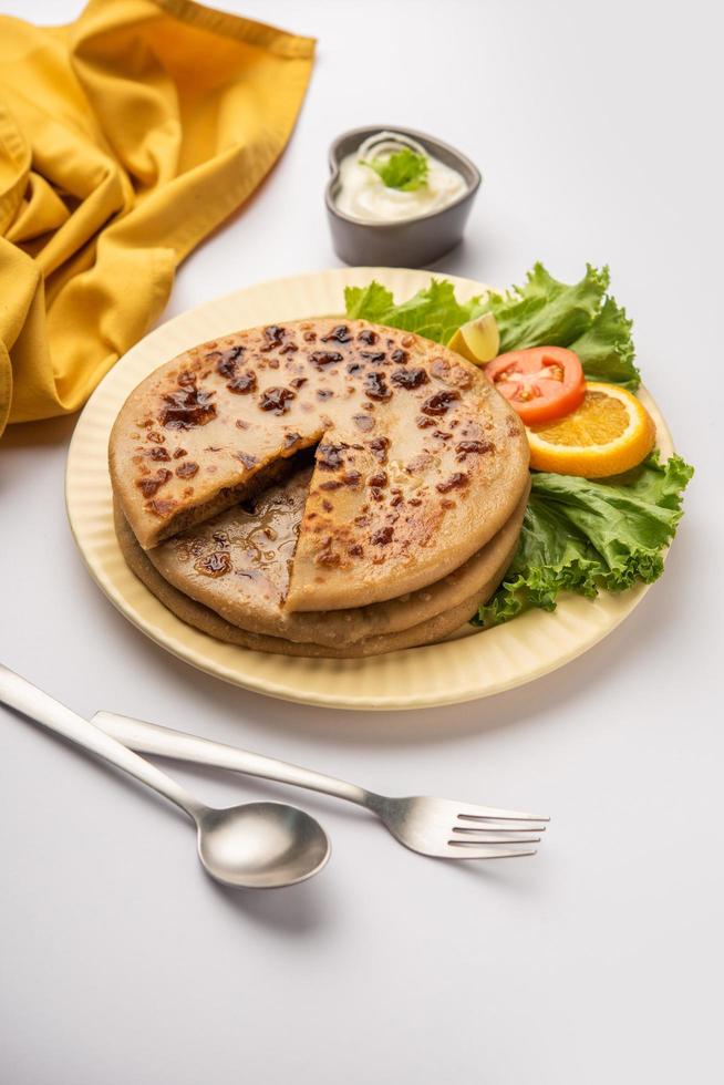 Keema Paratha, Chicken or mutton Mince Stuffed flatbread photo