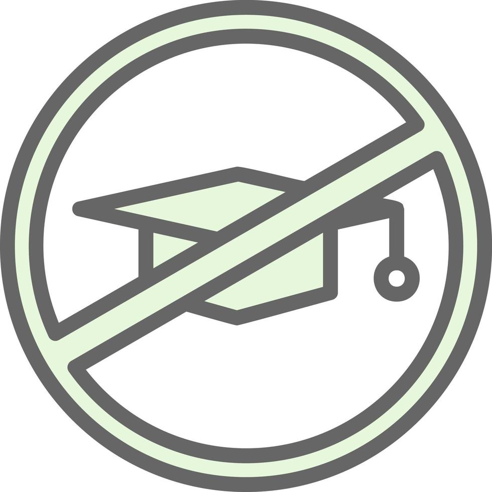 No Education Vector Icon Design