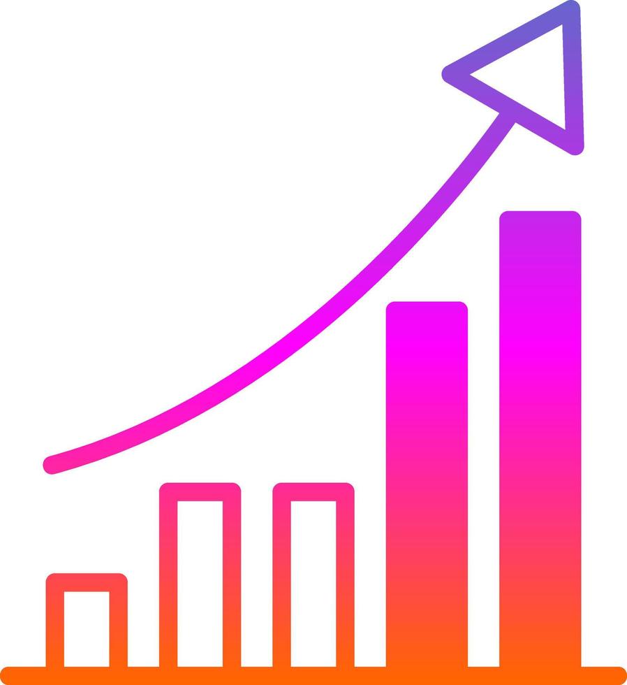 Growth Graph Vector Icon Design