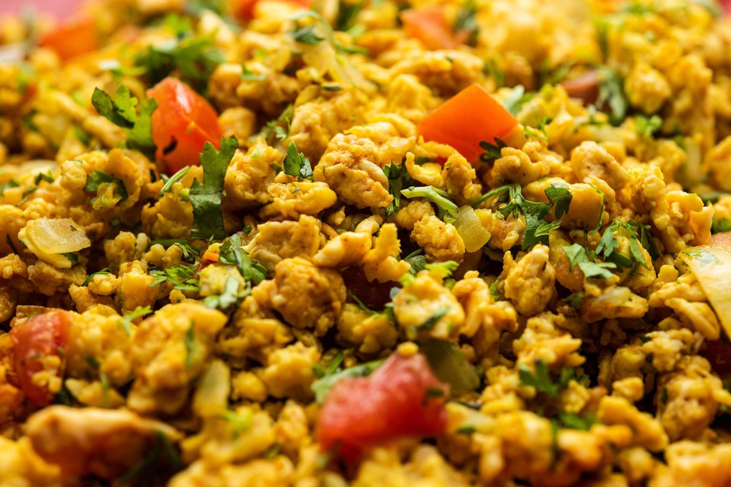 anda bhurji or masala scrambled egg photo