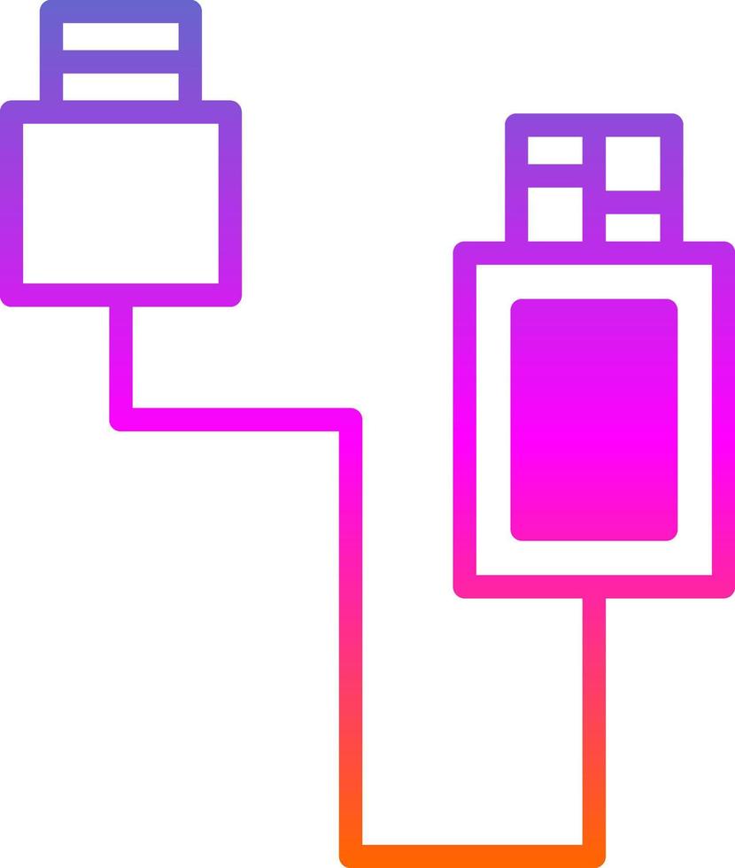 Usb Cable Vector Icon Design