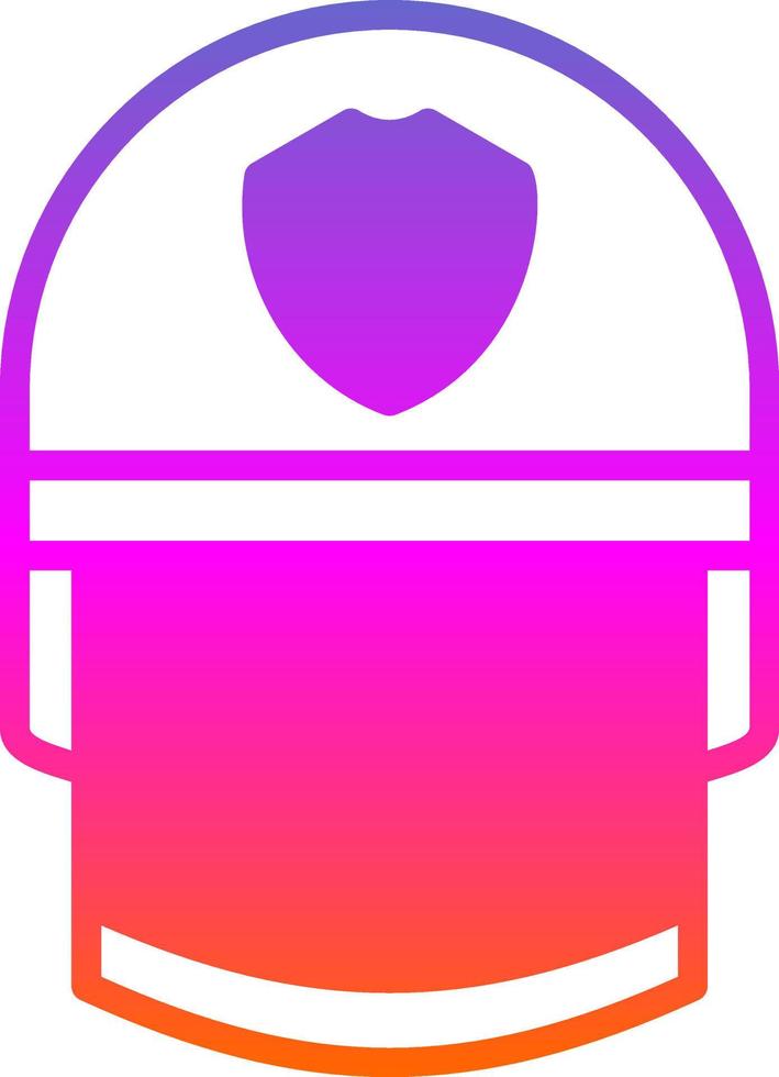 Police Helmet Vector Icon Design