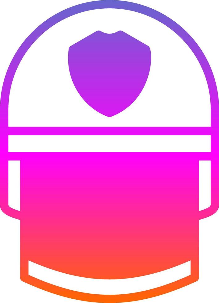 Police Helmet Vector Icon Design