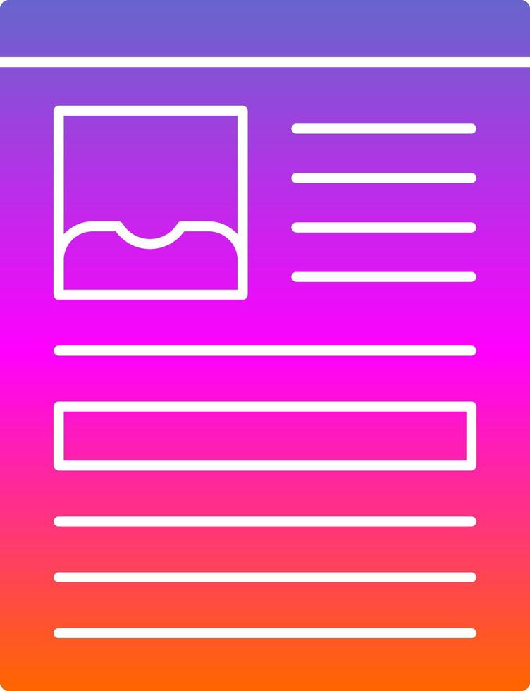 Curriculum Vector Icon Design